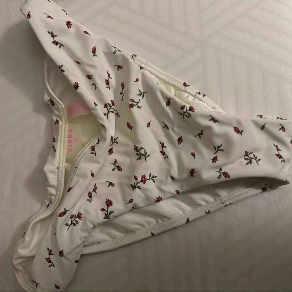 Kirra White Floral Bikini Bottom